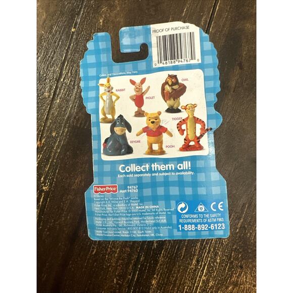 NEW Winnie the Pooh 4 Figure Set Pooh, Piglet, Tigger, Eeyore 2000 Fisher Price. - Picture 9 of 9
